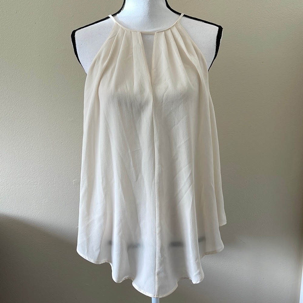 Lush Beige Halter Tank Top Lightweight size L
